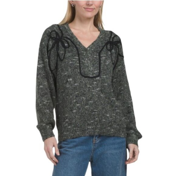 DEMOCRACY Long Sleeve Pull Over Sweater - Picture 1 of 3